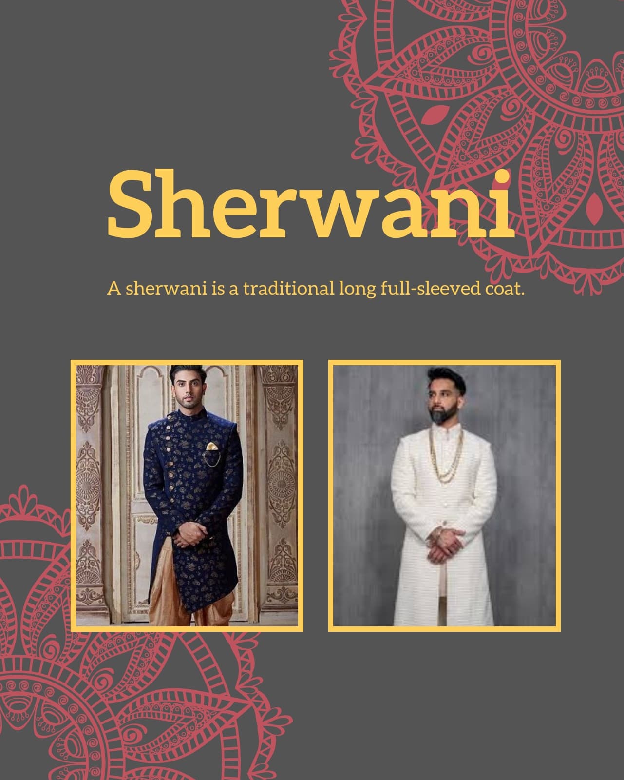 Sherwani style guide slide