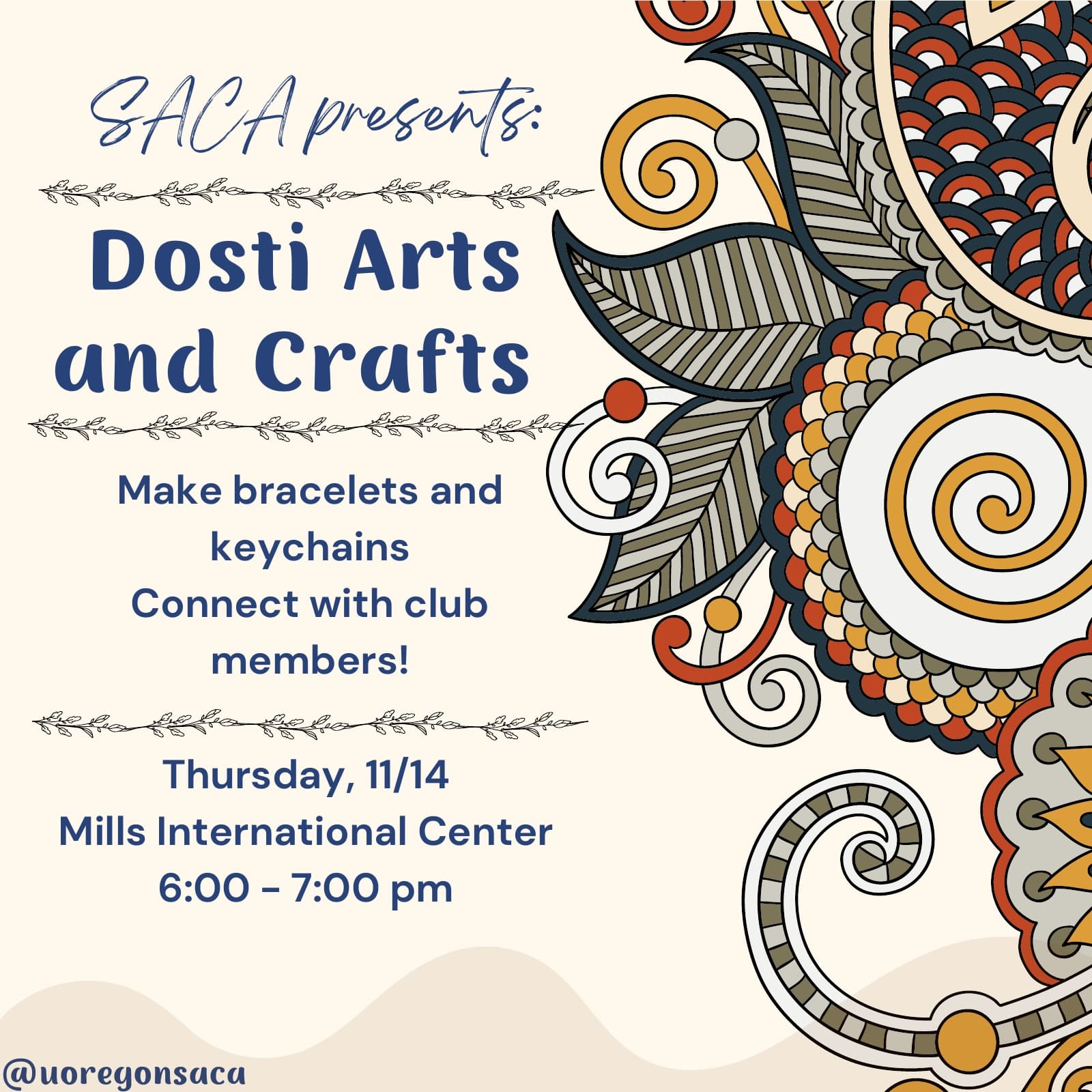 Dosti arts and crafts event post