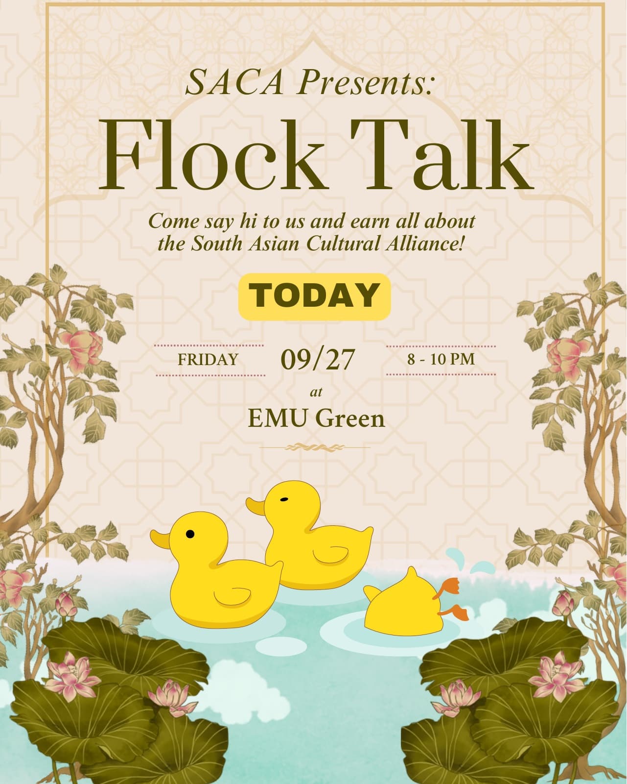 Flock Talk meeting poster