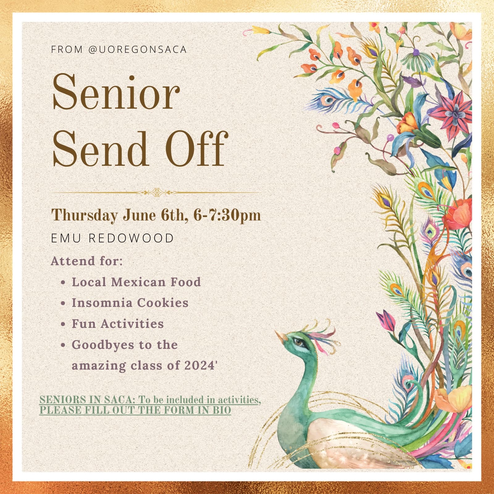 Senior send-off post
