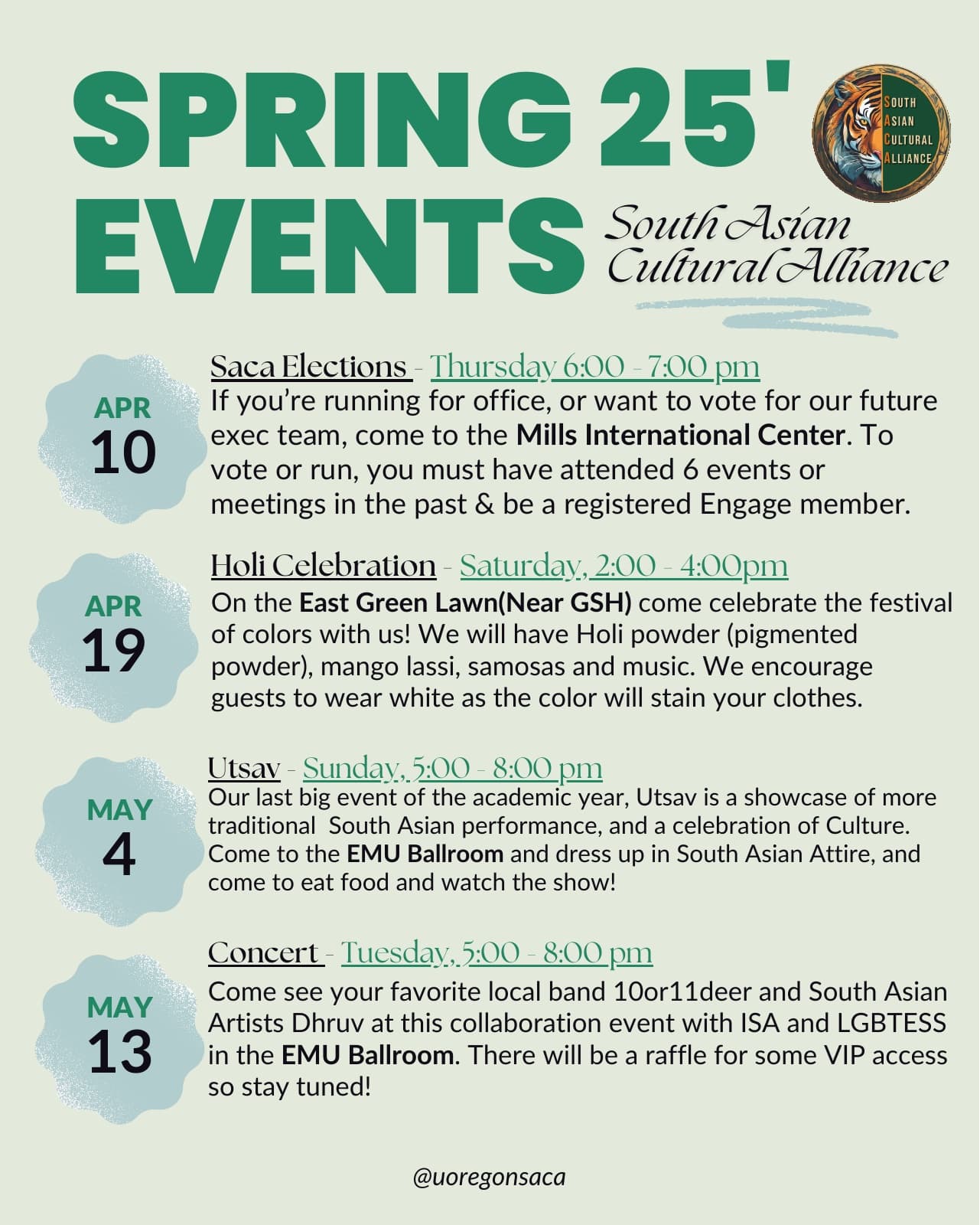 Spring 2025 events lineup