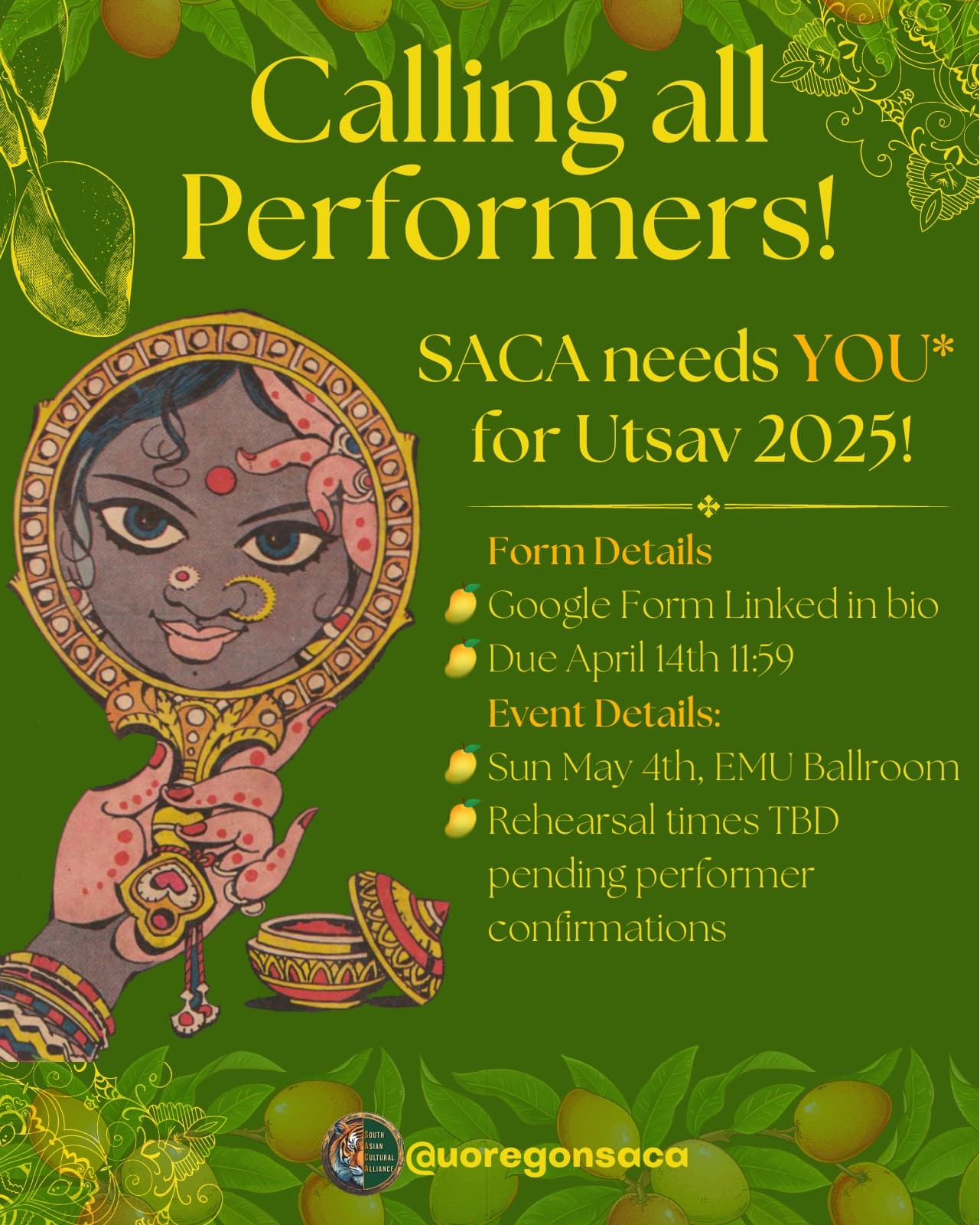 Utsav 2025 calling-all-performers post