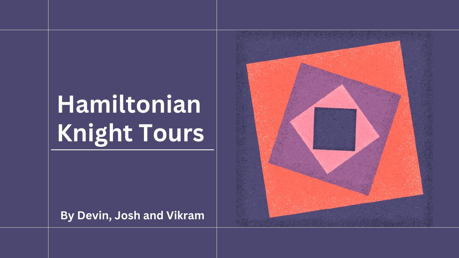 Hamiltonian Knight Tours presentation title slide